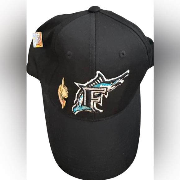 New Era Accessories - VINTAGE FLORIDA MARLINS MLB SNAPBACK HAY UNISEX w/ 2003 CHAMPIONS PIN